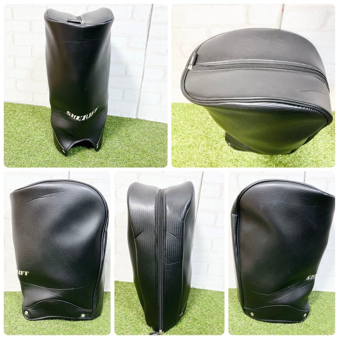 SHERIFF キャディバッグ スカルデザイン　ブラック ゴールド