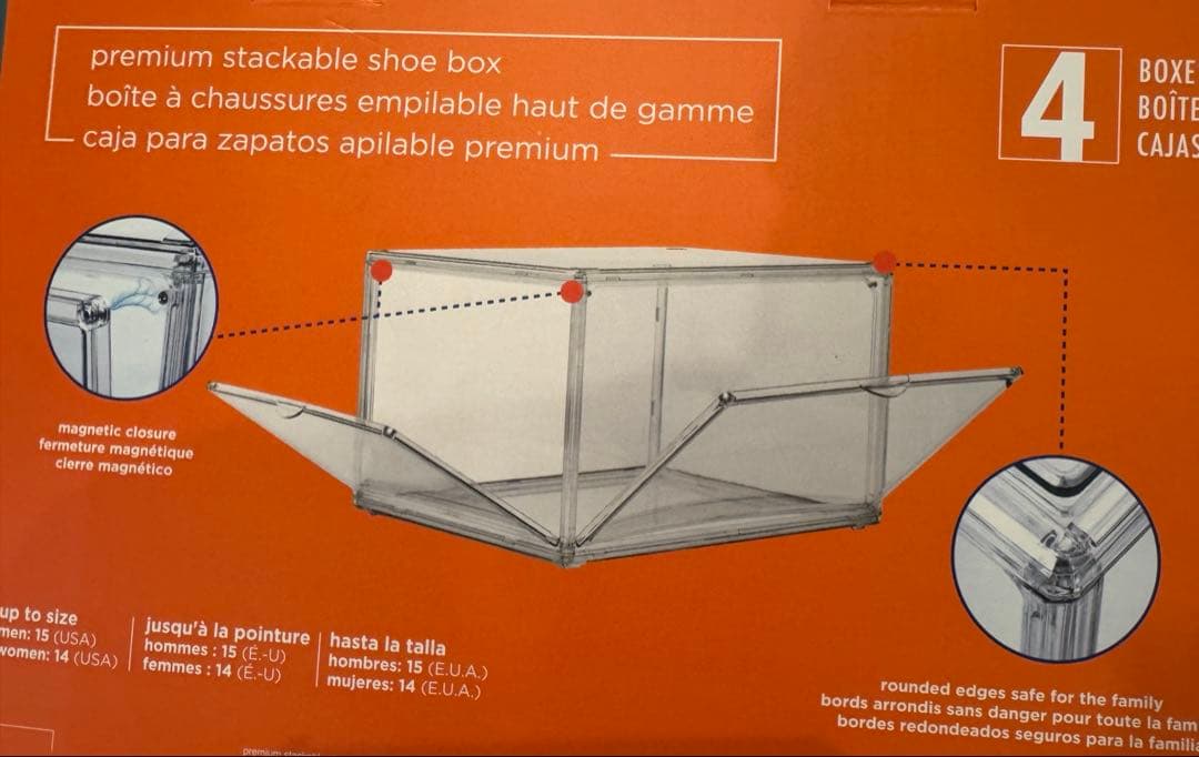 AG BOX クリアシューボックス4個セット×2箱　コストコ　スニーカーボックス