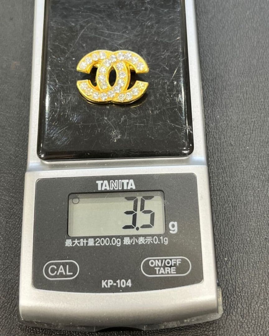⭐美品⭐シャネル ココマーク ヴィンテージ ブローチ ゴールド ラインストーン