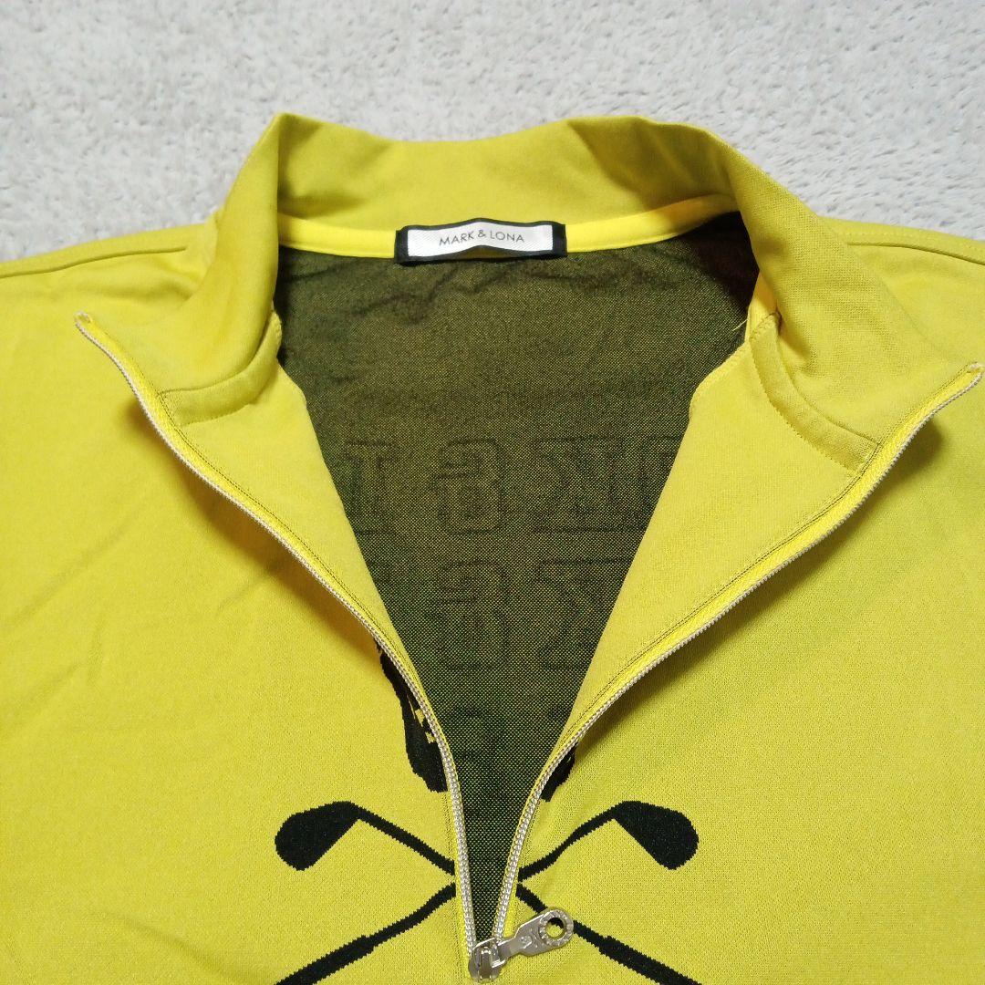 マークアンドロナ ゴルフ 半袖 モックネック ジップアップ カットソー