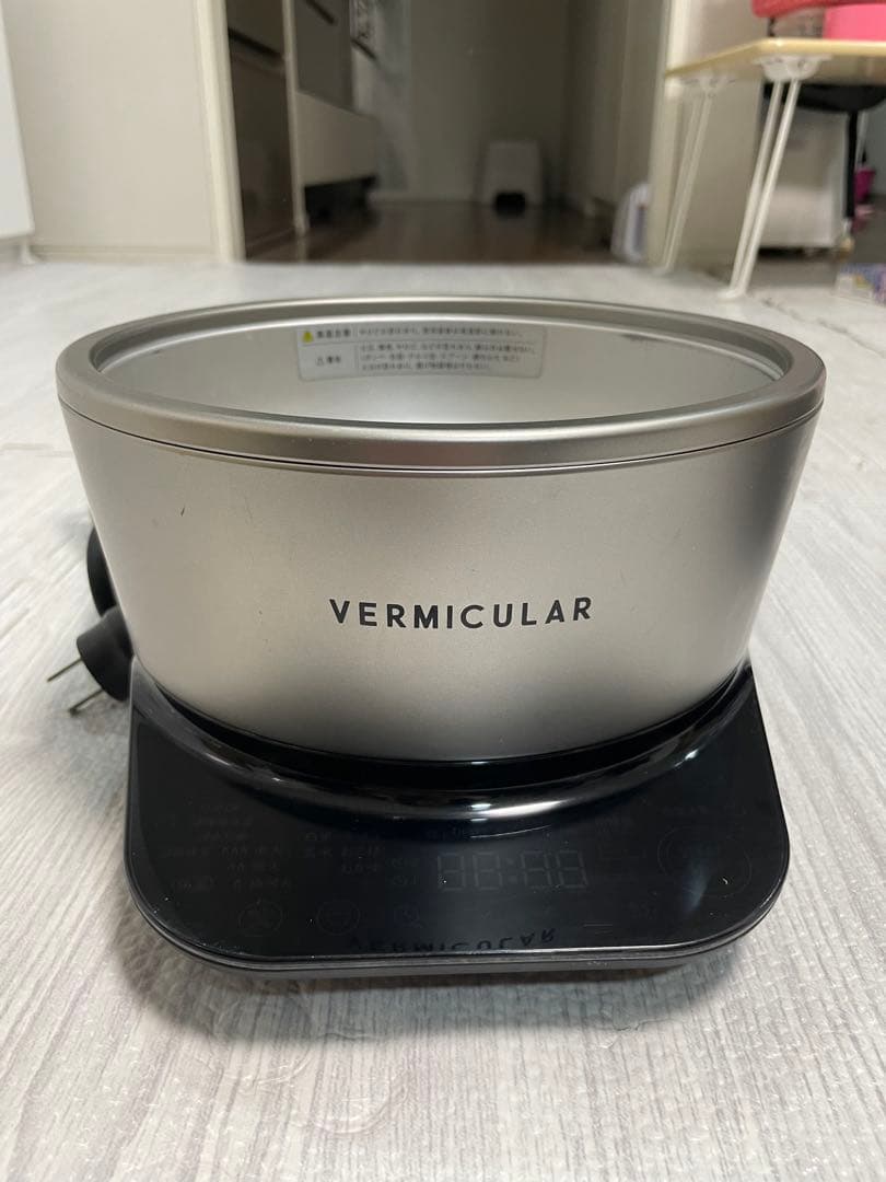 VERMICULAR 炊飯器 シルバー ガラス蓋付き
