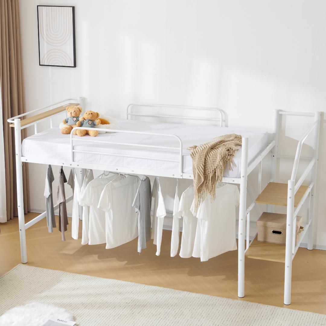 【パイプ床板・SDセミダブル】ロフトベッドパイプベッドセミダブル ロフトベッド