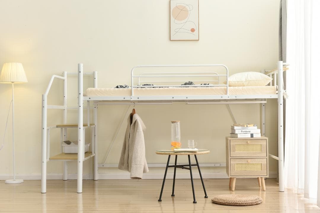 【パイプ床板・SDセミダブル】ロフトベッドパイプベッドセミダブル ロフトベッド