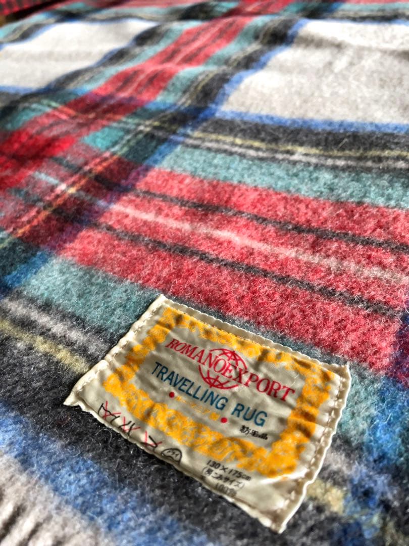 【美品】ルーマニア製 ROMANOEXPORT ヴィンテージトラベリングラグ