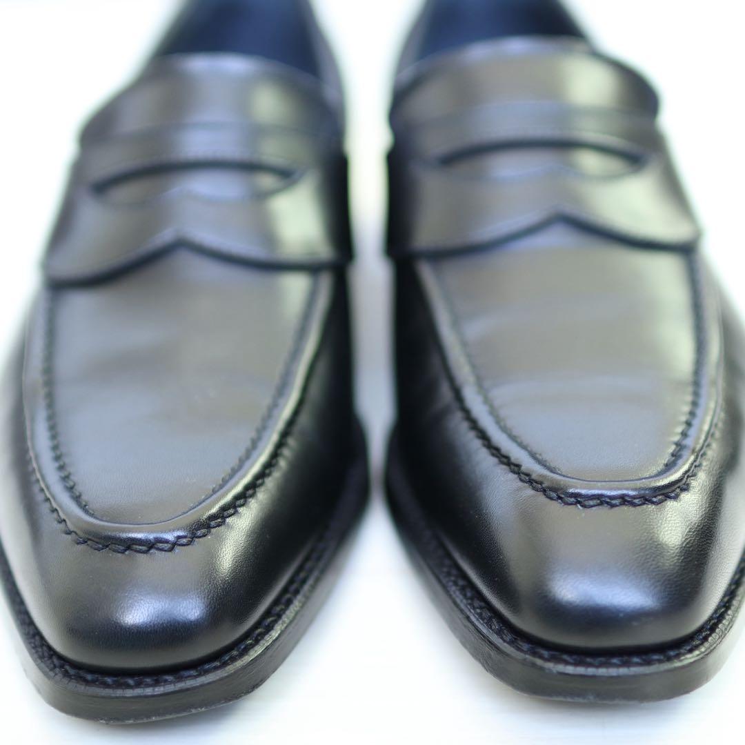 三陽山長 流也 6（24cm） 黒 着用数回の美中古 ローファー