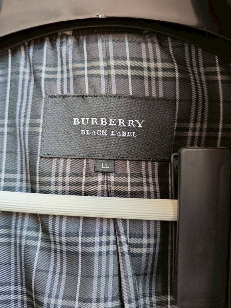 BURBERRY BLACK LABEL ダークグレー ピーコート LL