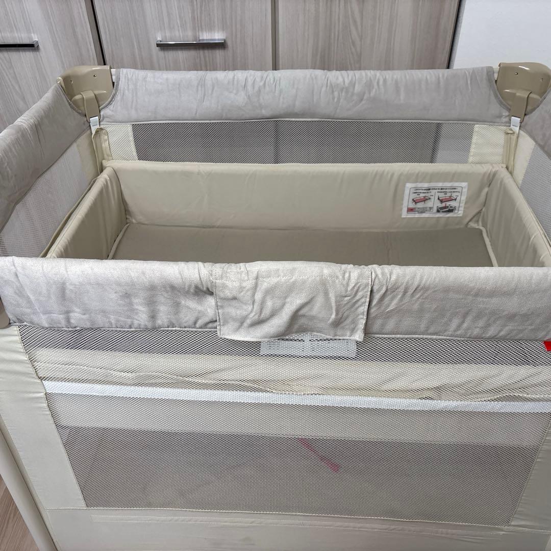 Aprica ココネルエアープラス ベビーベッド ホワイトベージュ