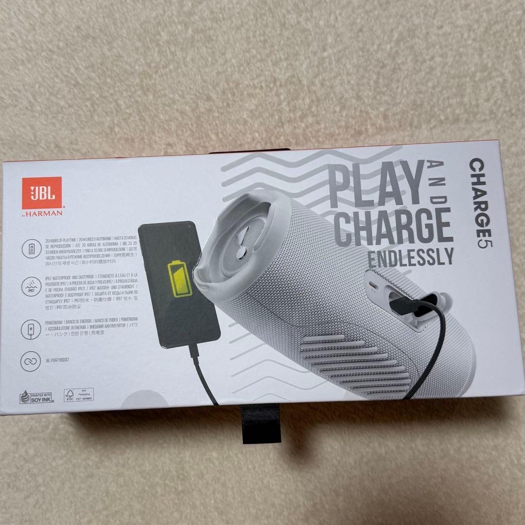 JBL CHARGE5 公式限定カラーホワイト 特別ラッピング仕様 動作確認のみ