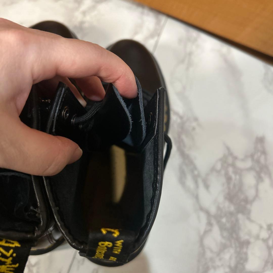 Dr.Martens ブラック レザー ハイカットブーツ UK4