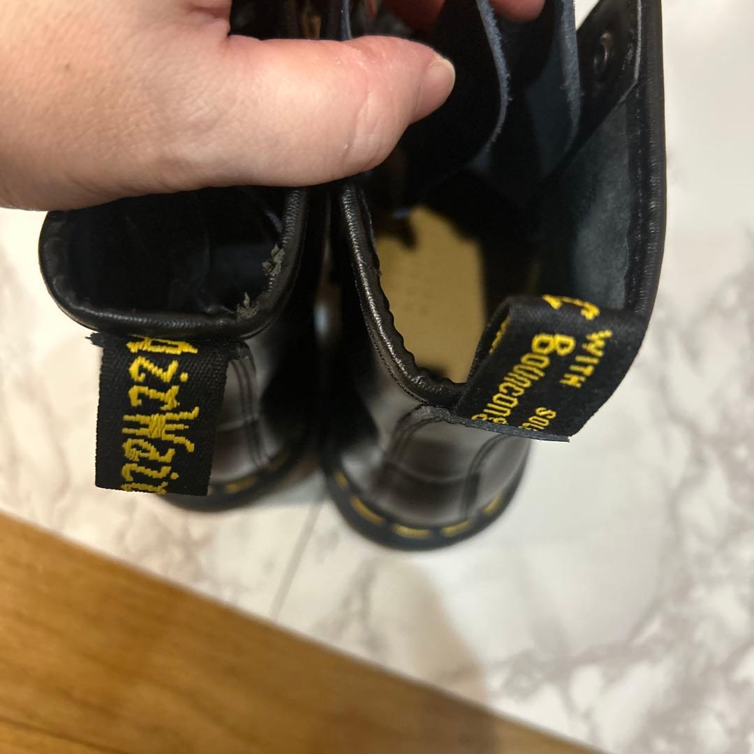 Dr.Martens ブラック レザー ハイカットブーツ UK4