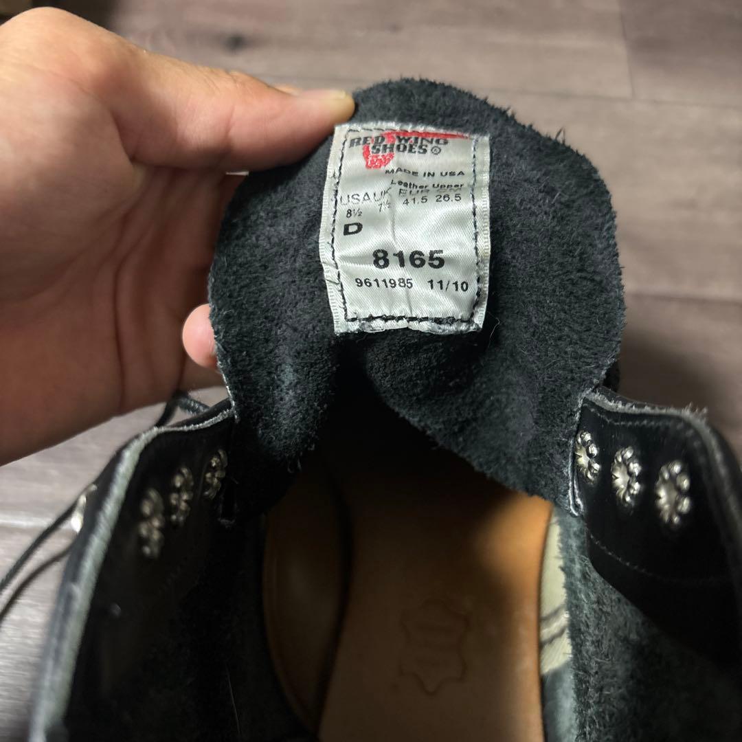 黒のレザーハイカットブーツ