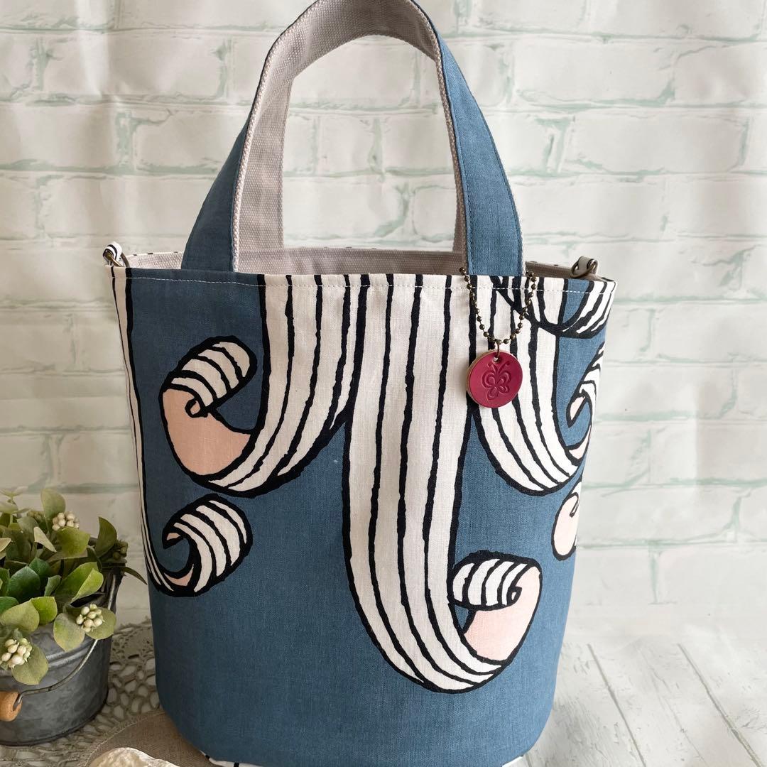 ハンドメイド　バケツトートバッグ　ミナペルホネン　swing　380