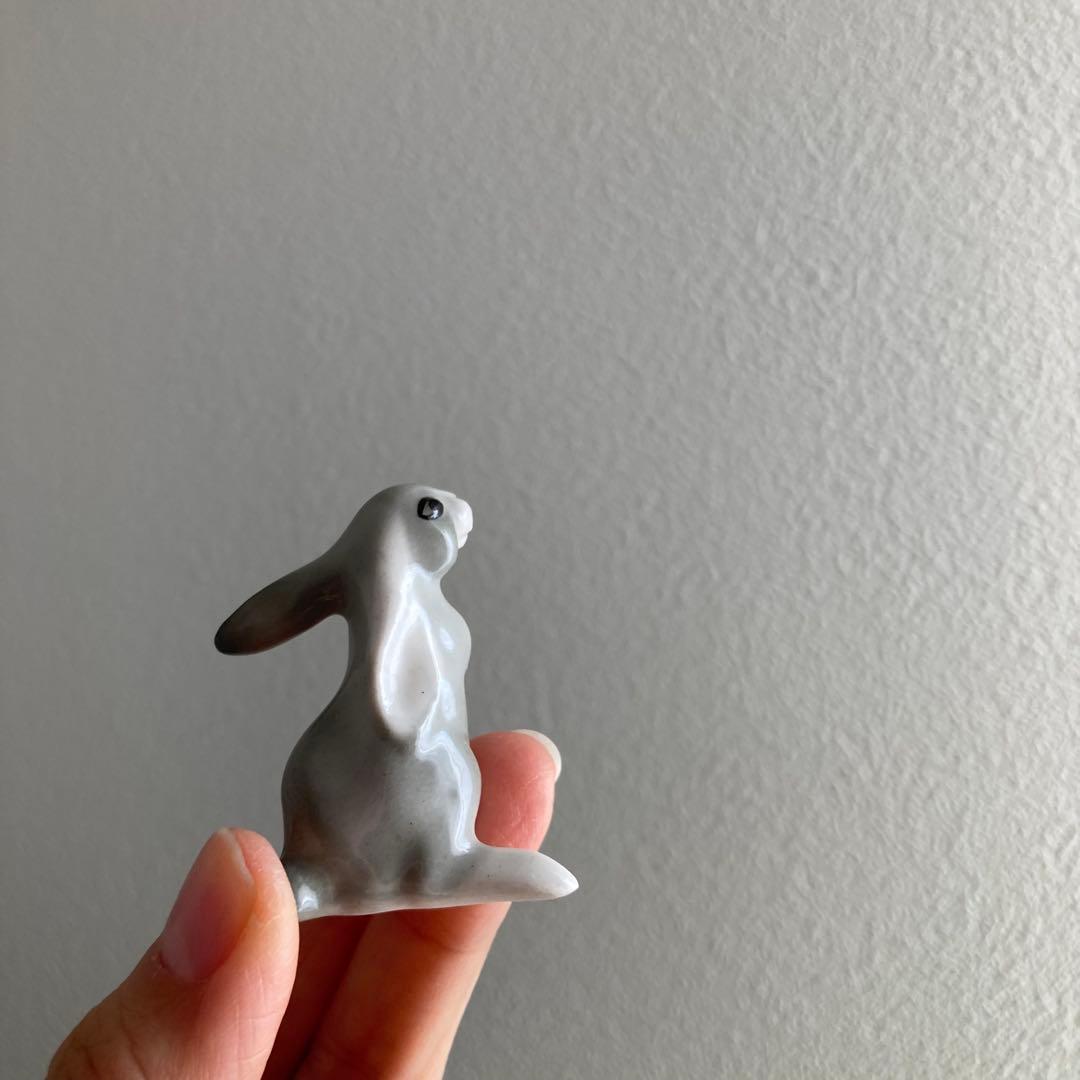 ロモノーソフ　ヴィンテージフィギュリン/フィギュア　希少な垂れ耳ウサギ　うさぎ