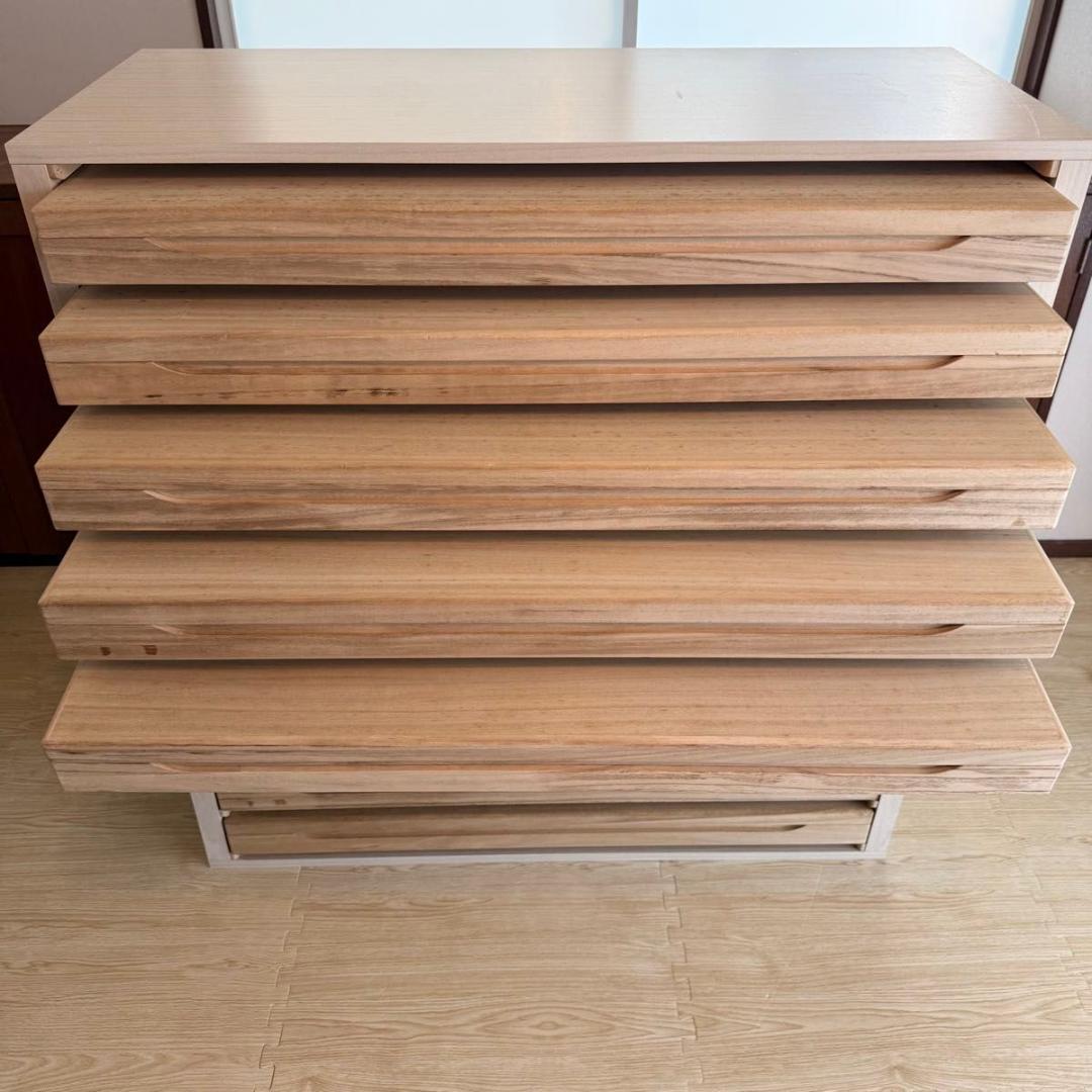 【破格】桐箪笥 10段 和服 着物 衣裳箱 ボックスタイプ　82-8