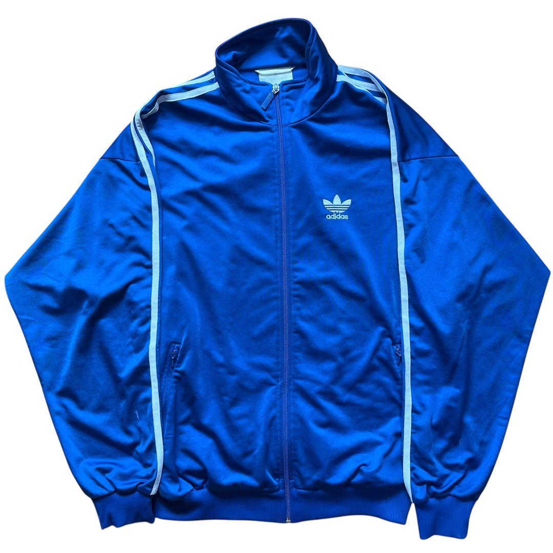 【人気モデル】adidas トラックジャケット ブルー XL 80s 青