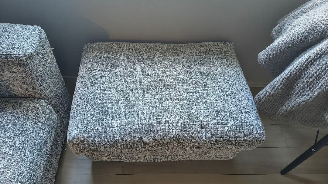 【美品】オットマン付き 3人掛け ハイバックソファ 幅200cm