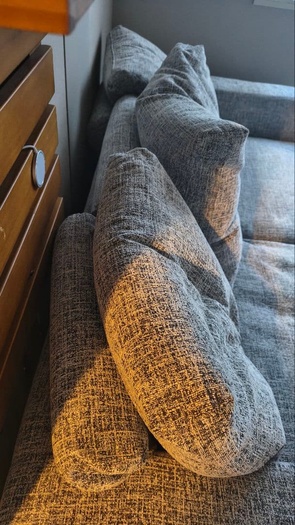 【美品】オットマン付き 3人掛け ハイバックソファ 幅200cm