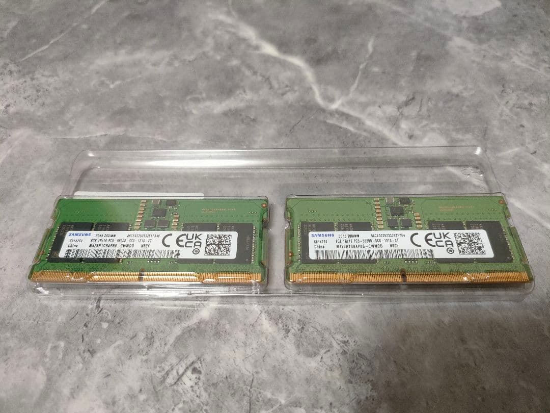 DDR5-5600 16GB 未使用品 ノートパソコン用 PC5 8GBx2枚