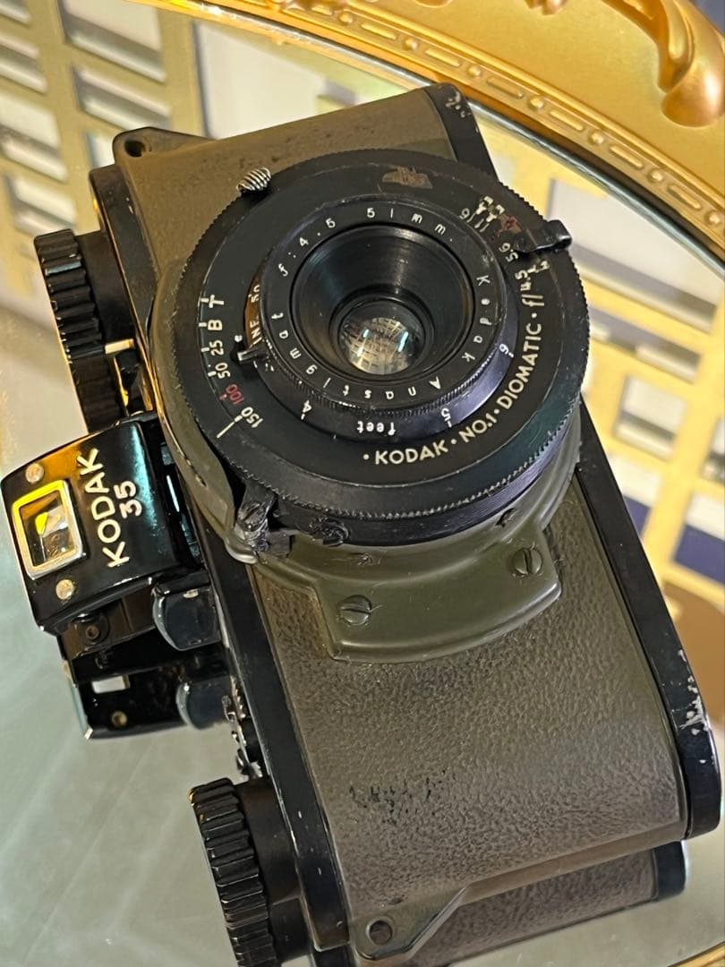 Kodak 35 ミリタリーグリーン 革ケース付