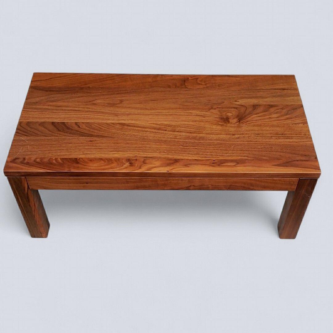 【廃盤】無印良品 無垢材 ローテーブル 引出し 天然木 ウォールナット