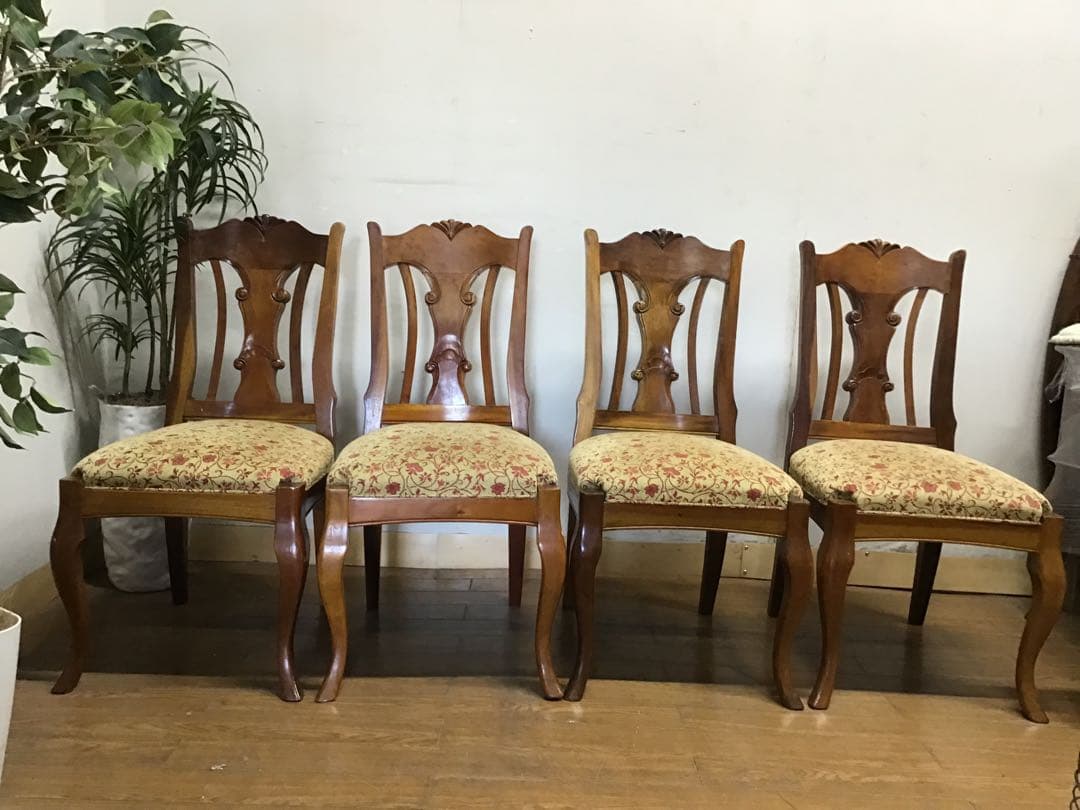 H☆管186☆イギリス☆英国☆アンティーク☆ダイニングチェアー☆4脚
