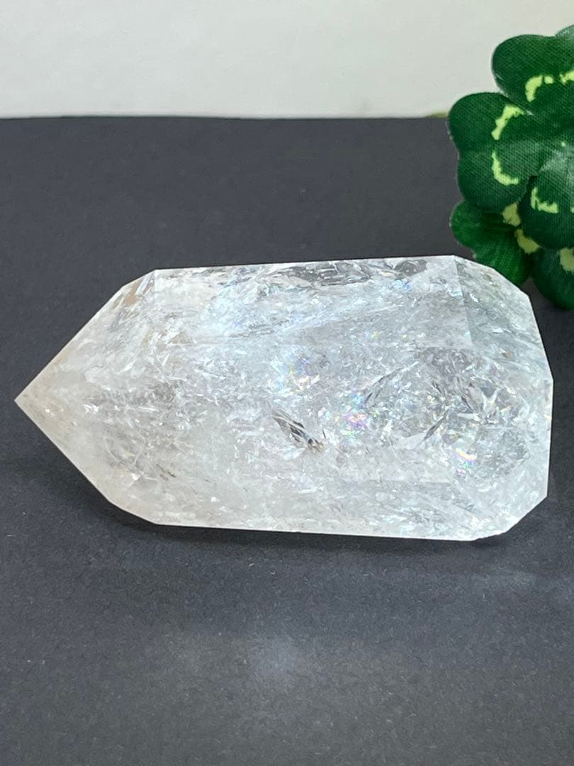 天然石　ピンクアゼツライト　ポイント　タワー　透明感あり虹キラキラ⭐️1856