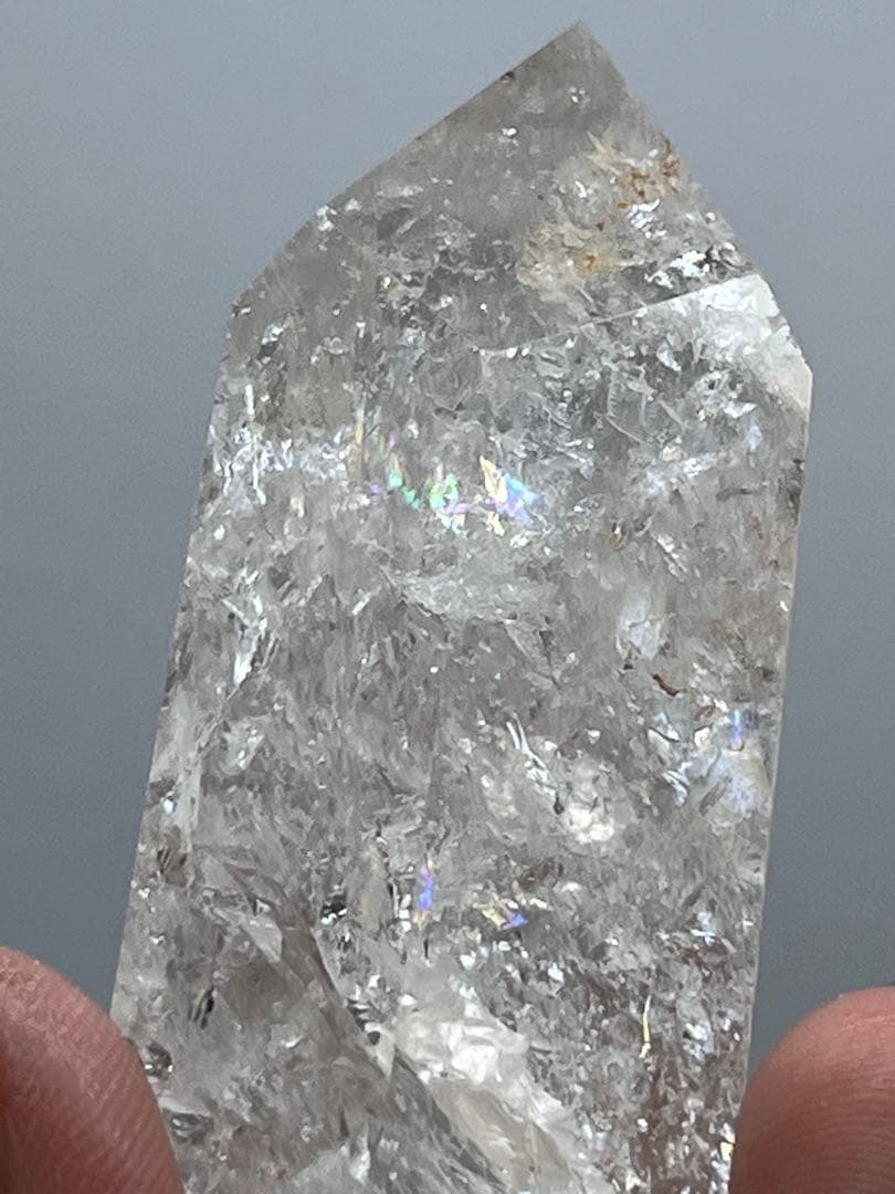 天然石　ピンクアゼツライト　ポイント　タワー　透明感あり虹キラキラ⭐️1856