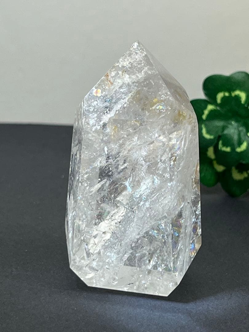 天然石　ピンクアゼツライト　ポイント　タワー　透明感あり虹キラキラ⭐️1856