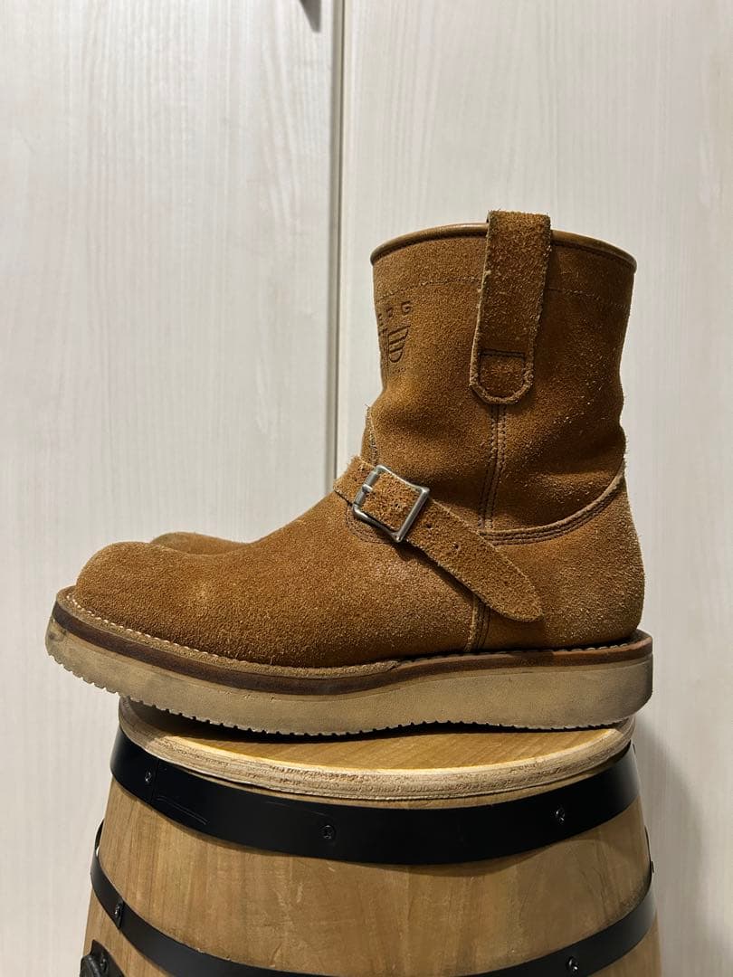 VIBERG ショートエンジニア ベージュ スエード エンジニア ブーツ