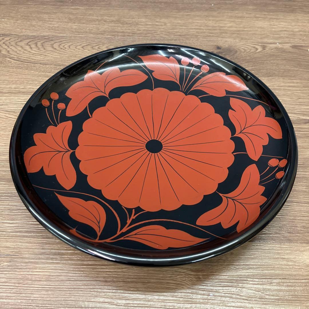 D-5 昭和レトロ 伝統工芸 漆器 菓子鉢 菓子器 2点セット 水澤木製