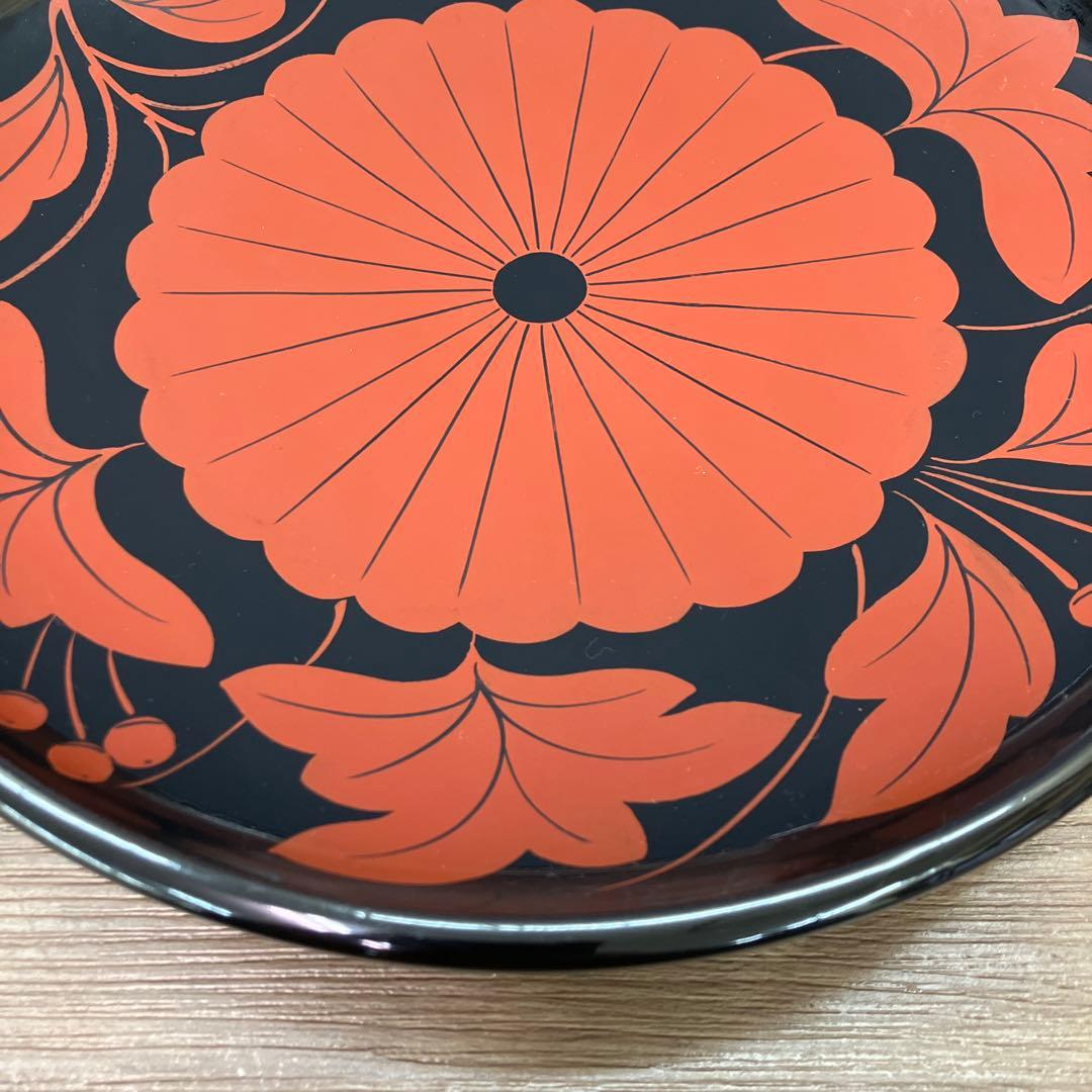 D-5 昭和レトロ 伝統工芸 漆器 菓子鉢 菓子器 2点セット 水澤木製