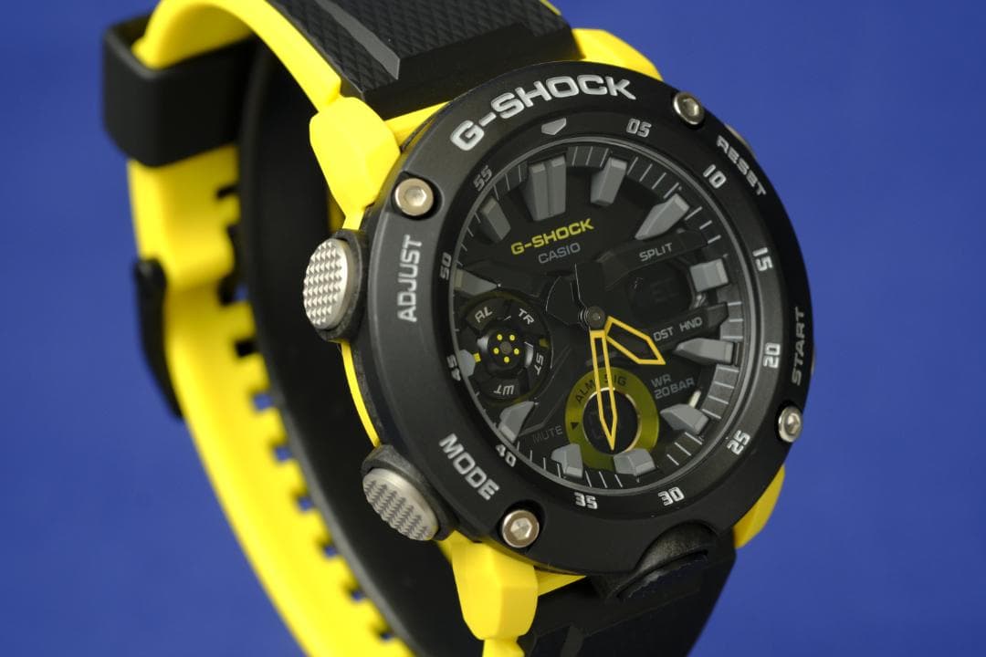【美品】G-SHOCK GA-2000 ブラック×イエロー／箱有り (123)