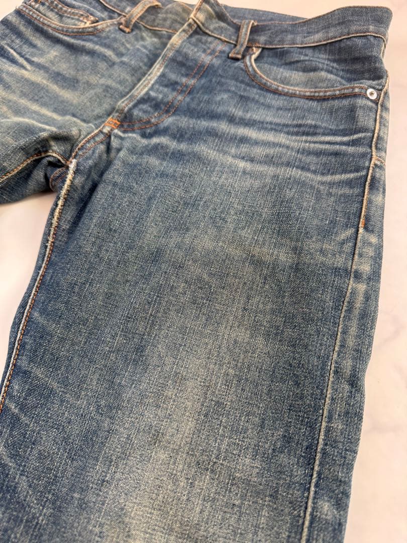 ディオールオム スリム テーパードジーンズ 27 イタリア製 ユーズド加工