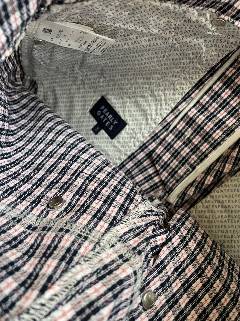 パーリーゲイツ男女共用C/Pe変形ドビーカルゼ 先染めチェックパンツサイズ3