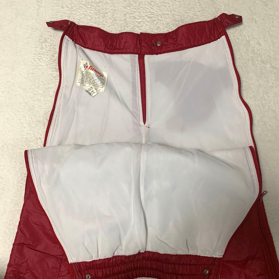 90'sゴールドウィン　スノーボード　スキーウェアパンツ　レッド　ブーツカットS