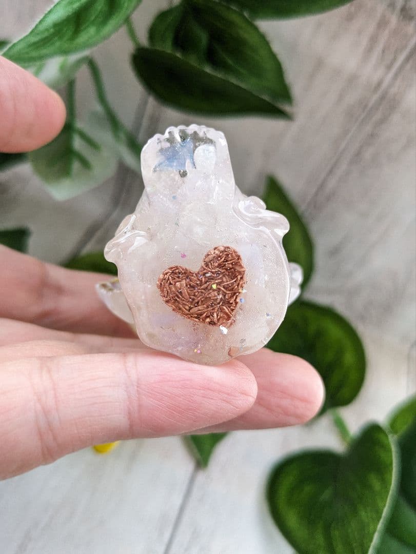 【つる927】ローズクォーツのドレス形オルゴナイト☆他５点