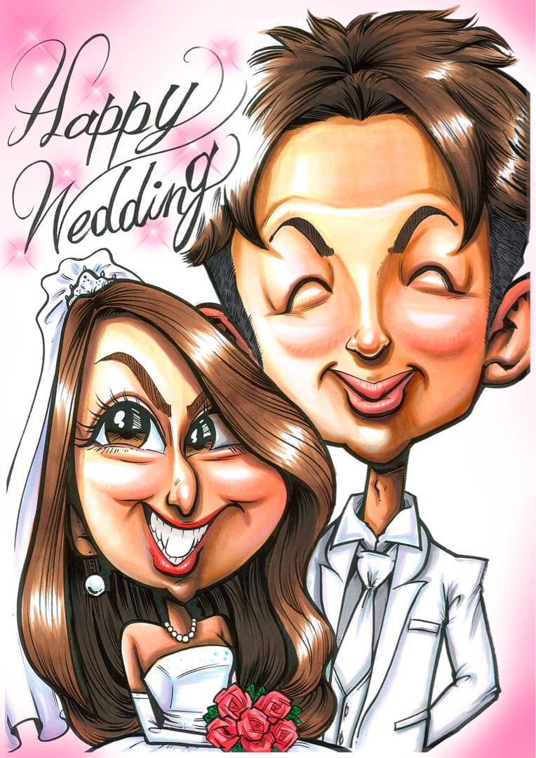 【プレゼントに人気】優しいタッチの手描き似顔絵★修正OK★還暦★お祝い