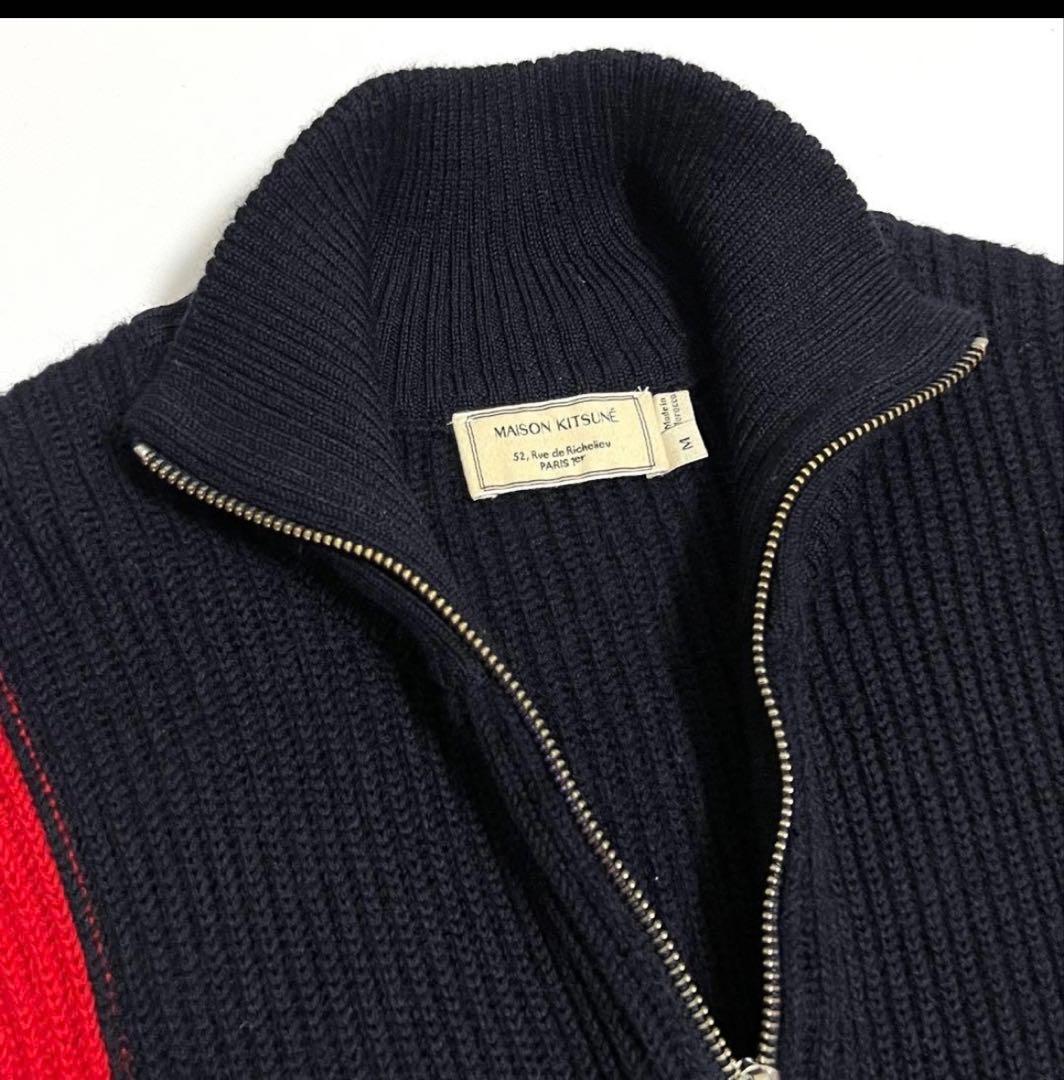 MAISON KITSUNE ハーフジップニット
