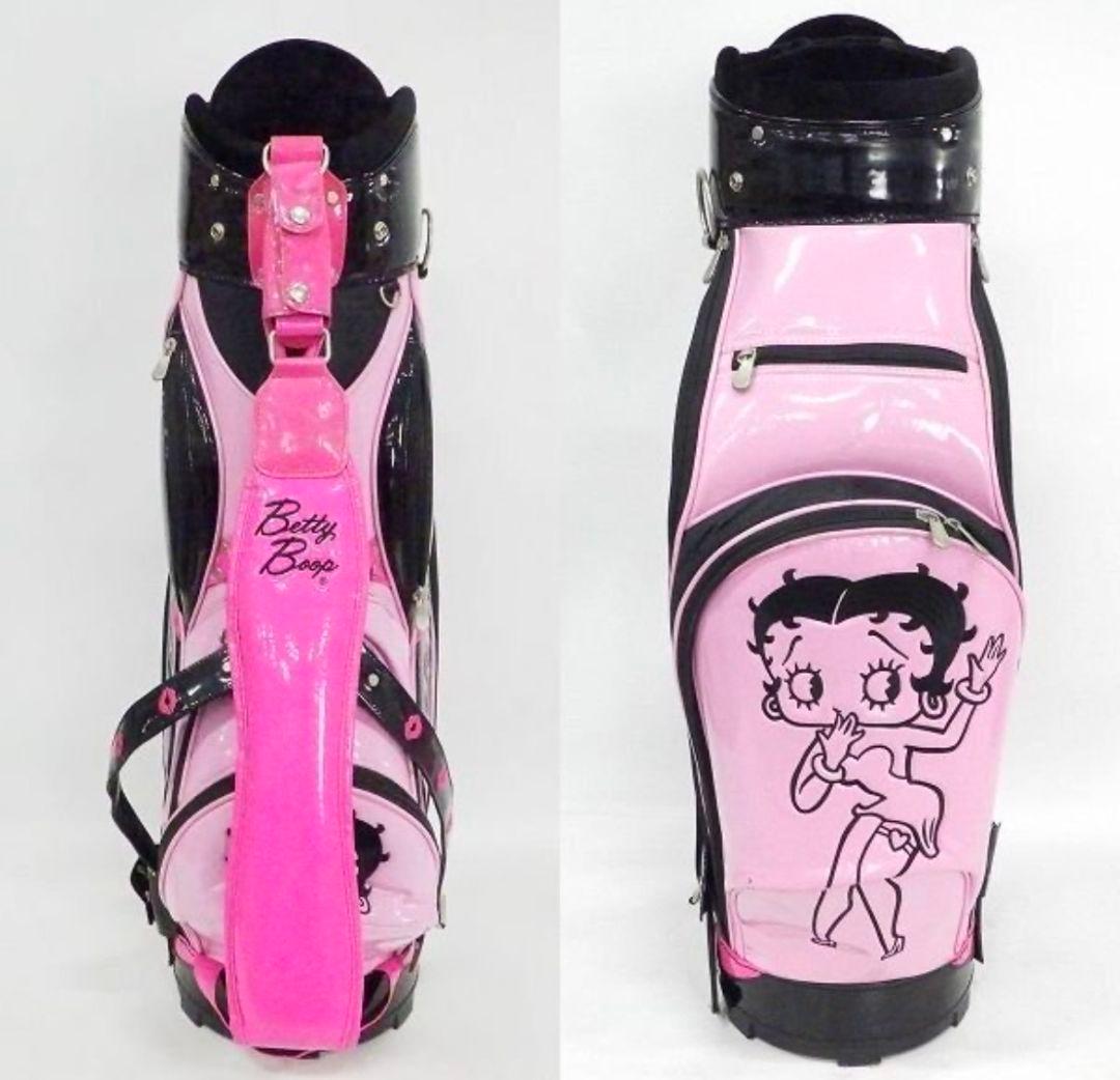 Betty Boop ベティーブープ ゴルフ キャディバッグ ピンク/ブラック