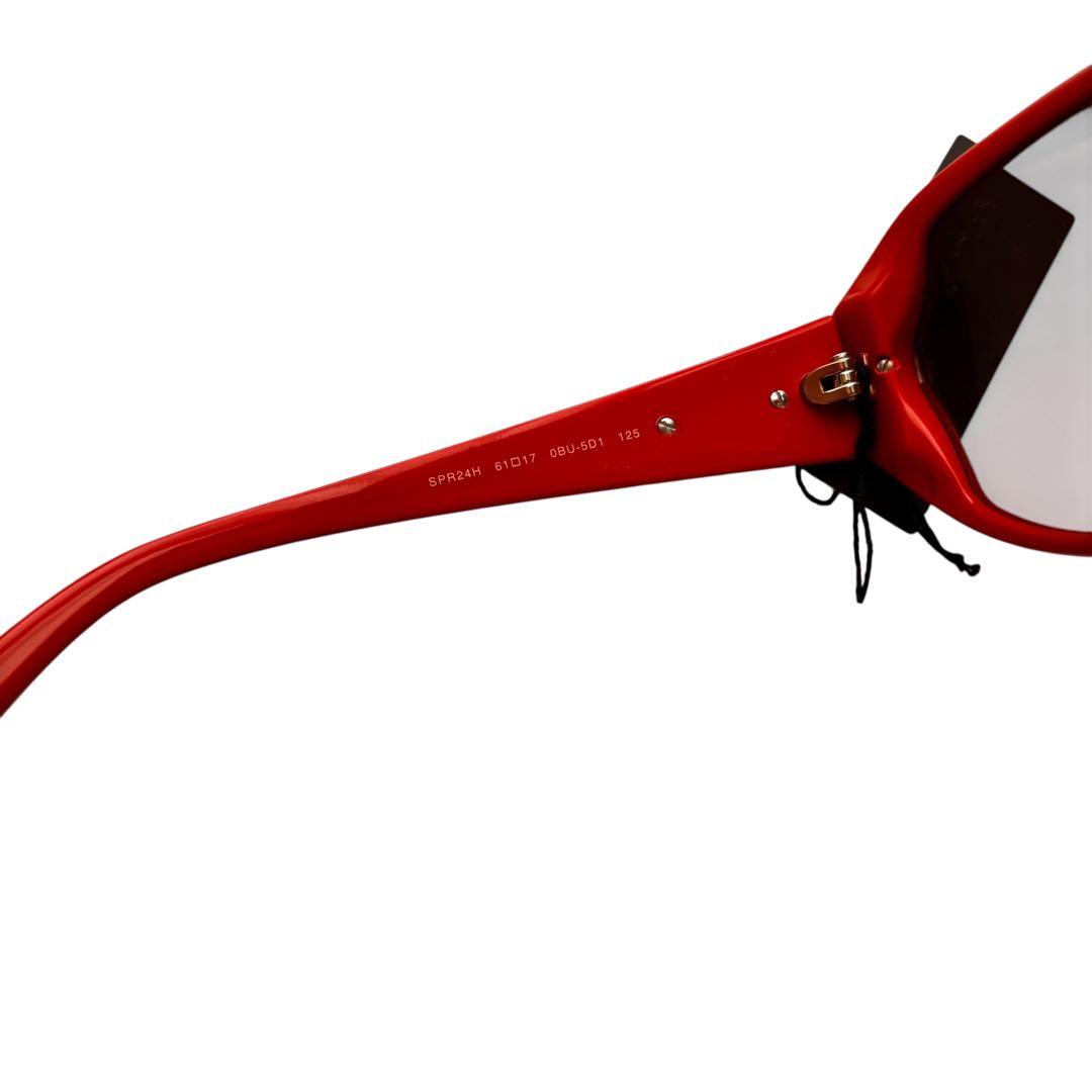 【未使用】プラダ★PRADA サングラス レッド 赤色 太フレーム メガネ
