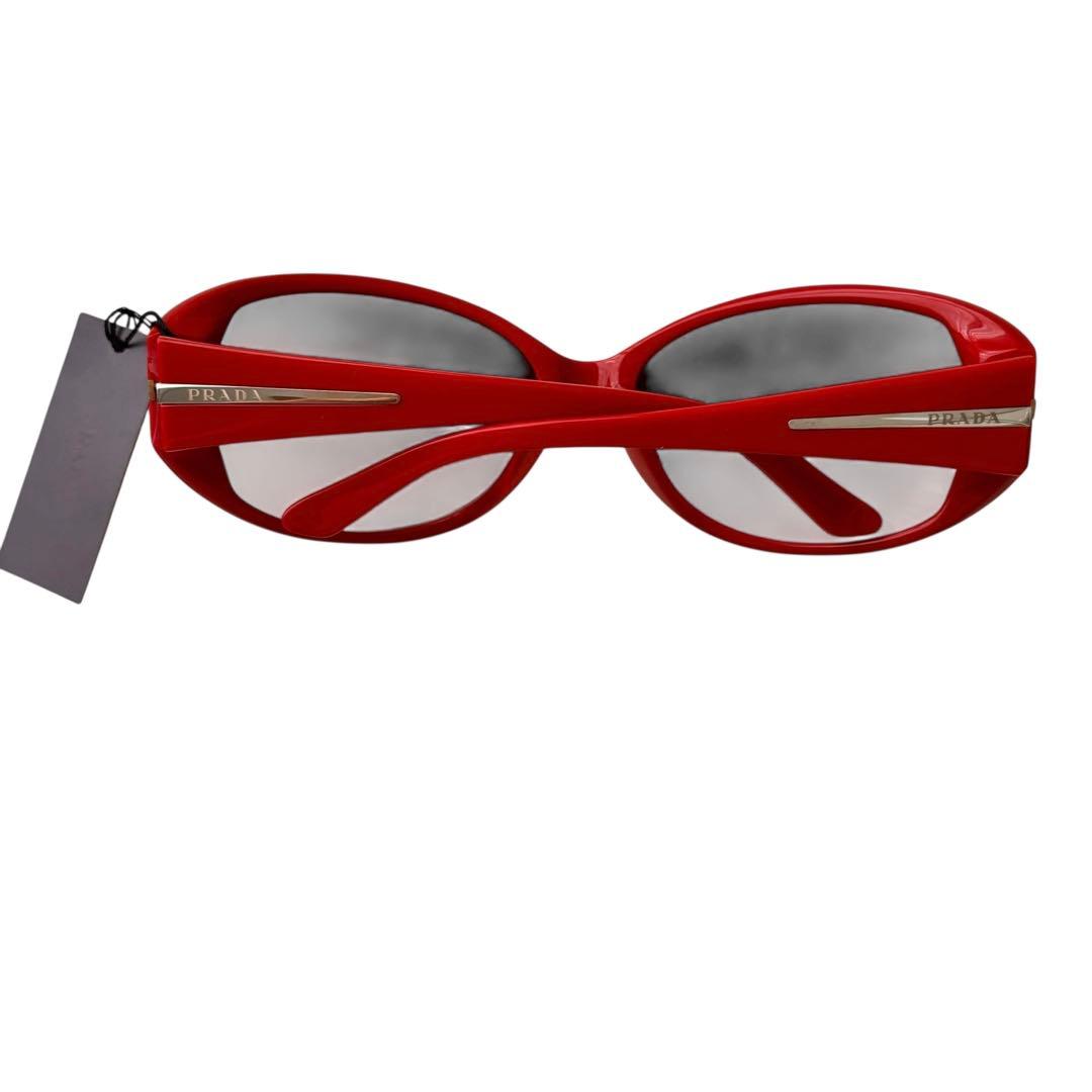 【未使用】プラダ★PRADA サングラス レッド 赤色 太フレーム メガネ