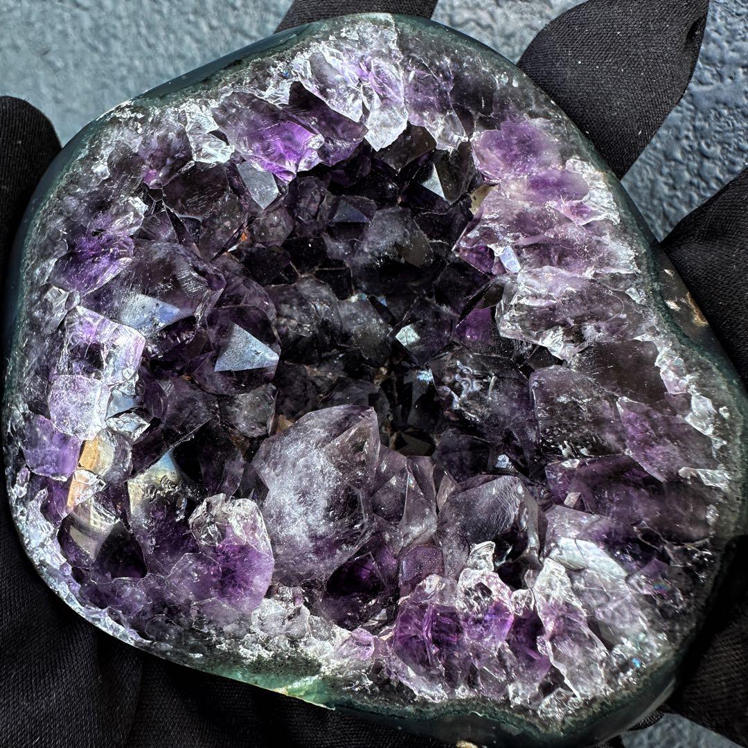 濃紫の煌めき☆瑪瑙☆&アメジストミニドーム&アイリスクォーツ浄化セットA1193