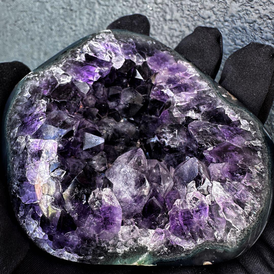 濃紫の煌めき☆瑪瑙☆&アメジストミニドーム&アイリスクォーツ浄化セットA1193