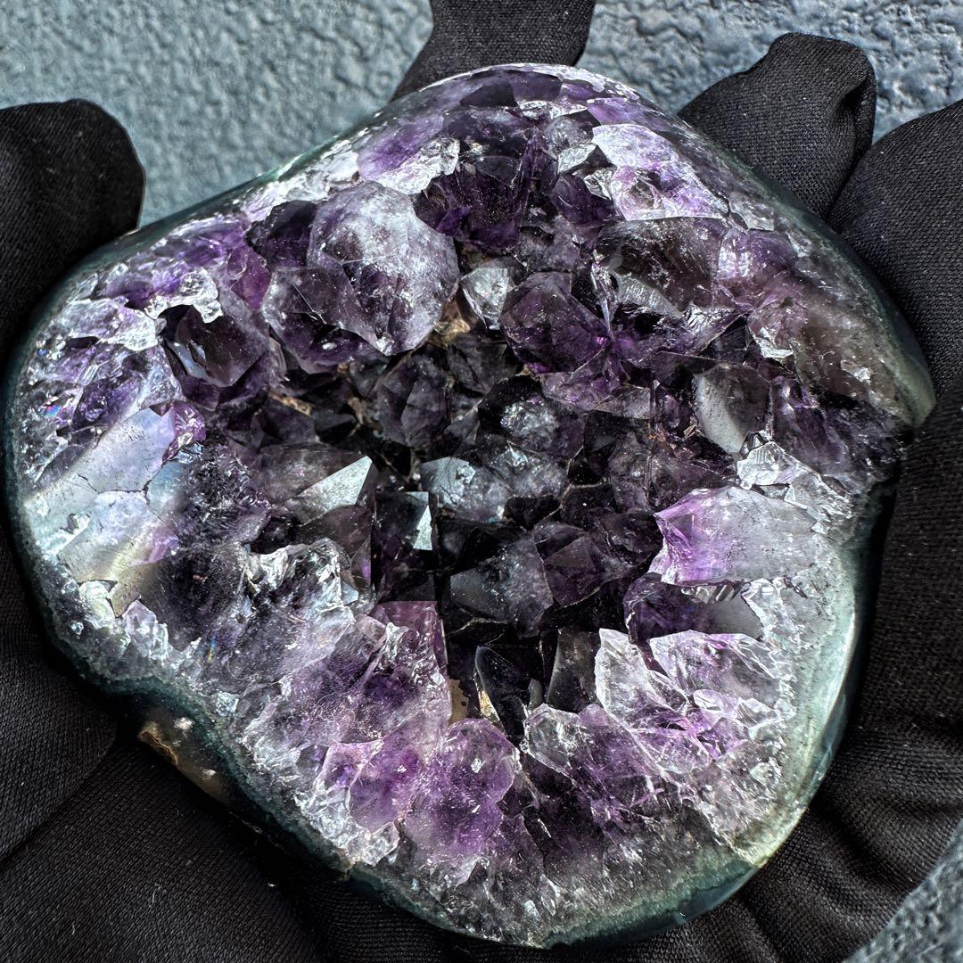 濃紫の煌めき☆瑪瑙☆&アメジストミニドーム&アイリスクォーツ浄化セットA1193