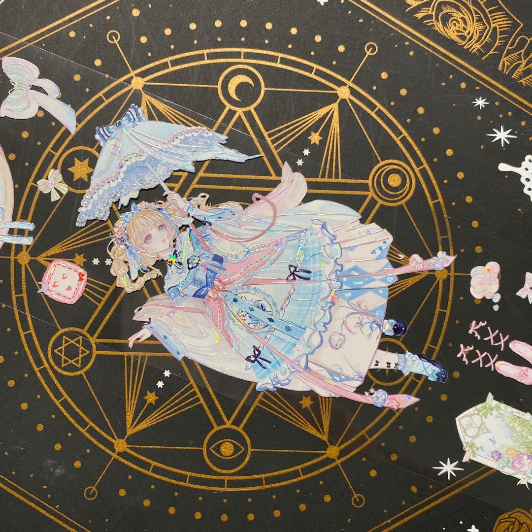 【9238】海外　マステ　中古巻　貝殻光マスキングテープ　人物系　女の子残量多め