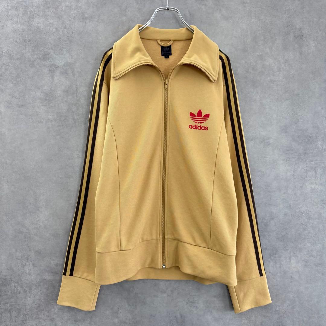 00s old adidas アディダストラックジャケット ベージュ×ブラウンL