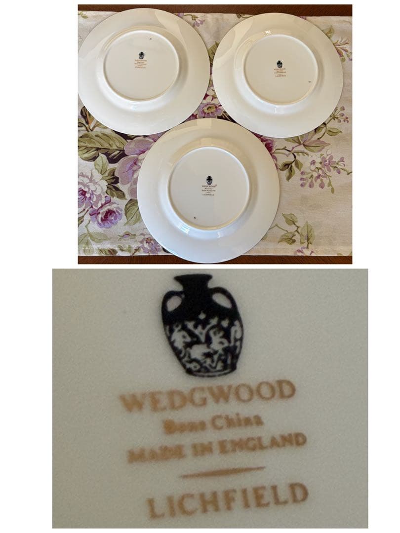 【英国ビンテージ】ウェッジウッド★リッチフィールド★ケーキ皿　3枚