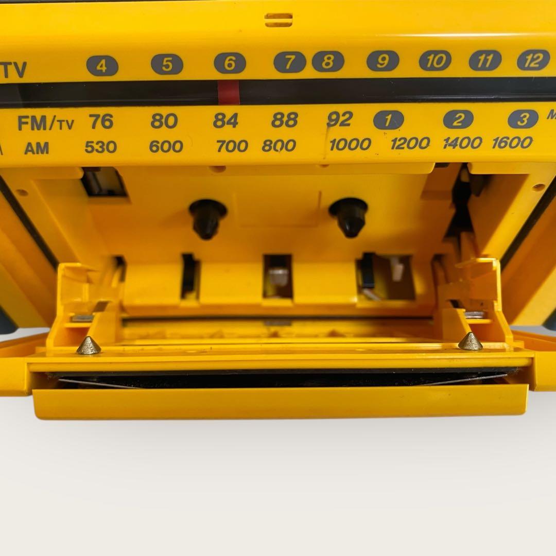 希少 動作品 SONY SPORTS CFS-V75 イエロー ラジカセ