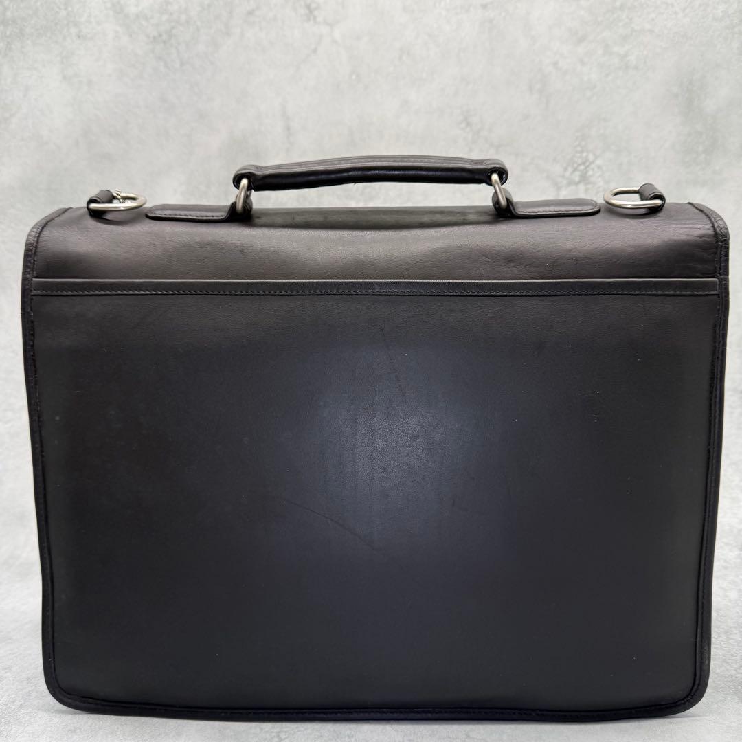 COACH オールドコーチ ビジネスバッグ 2way レザー クロスボディ 黒