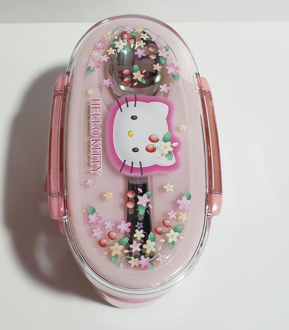 ハローキティ♥　弁当箱2個　野いちご　ランチボックス　ふりかけプレート、シート